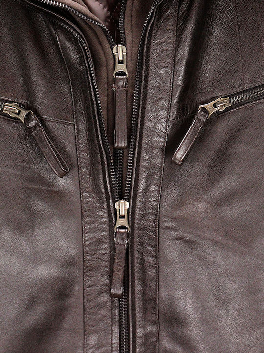 Leder Herren Jacke Braun
