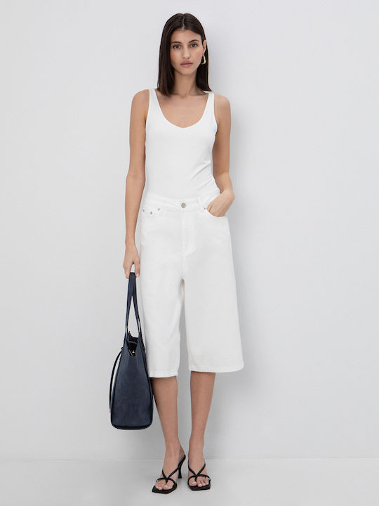 Women's Jean Bermuda White