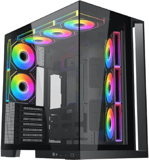 Xigmatek Aqua 7 Геймърска Midi Tower Кутия За Компютър Със Страничен Прозорец Черна