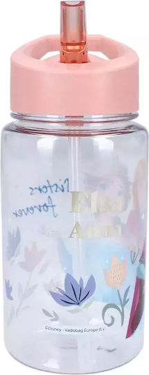Frozen Παιδικό Παγούρι Frozen με Καλαμάκι 450ml