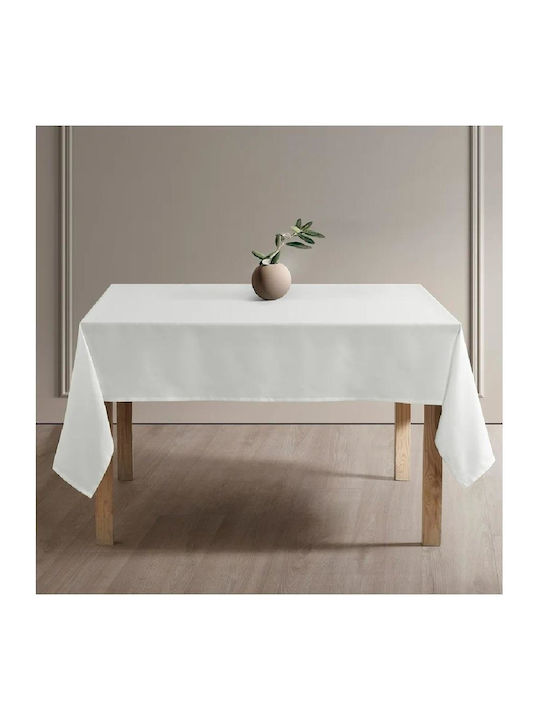 Kotonia Home Baumwoll Tischdecke Weiß 150x230cm