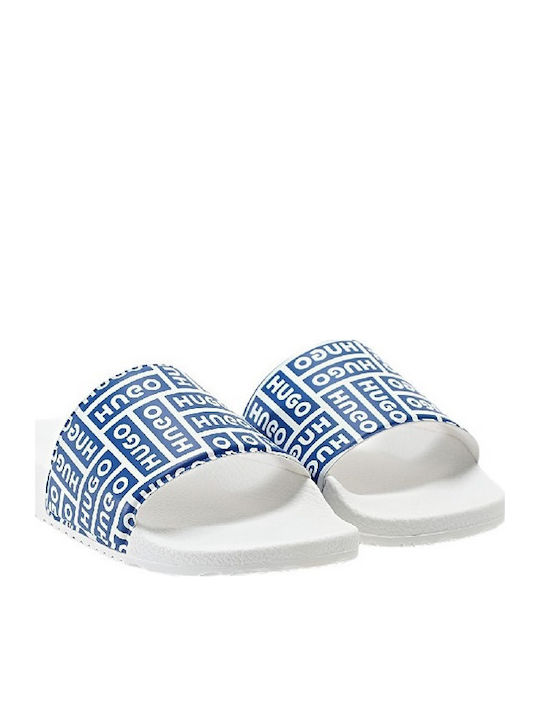 Timein Men's White Slides