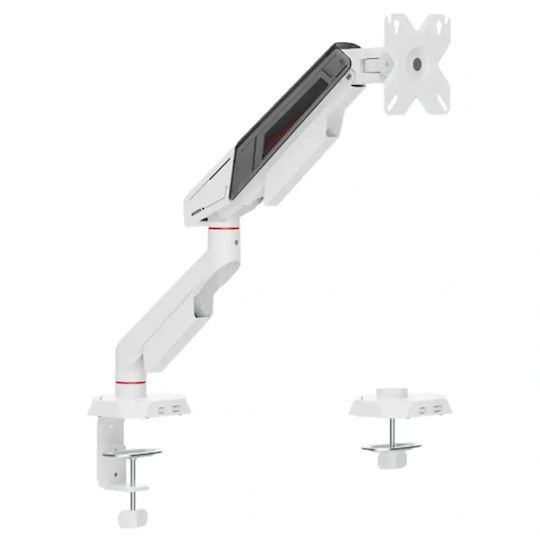 Sbox Schreibtisch Monitorständer mit Verlängerungsarm Weiß (GMS-3210)