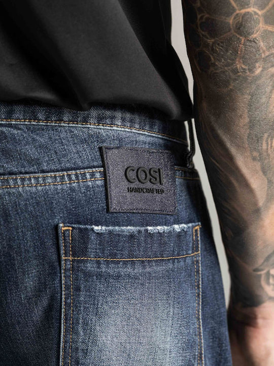 Men's Jeans Pants with Relaxed Fit Navy Blue