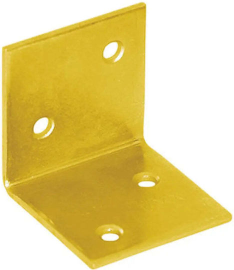 Domax Γωνία Ραφιού από Μέταλλο σε Χρυσό Χρώμα 40x40mm