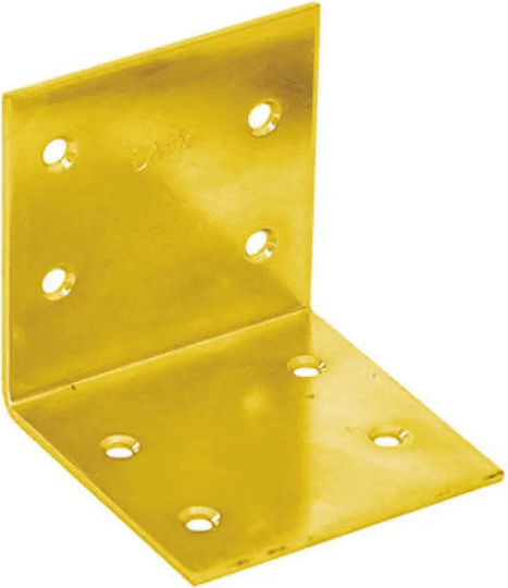 Domax Γωνία Ραφιού από Μέταλλο σε Χρυσό Χρώμα 60x60mm