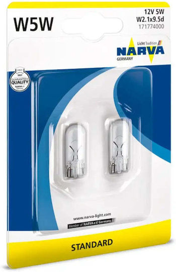 Narva Λάμπες Αυτοκινήτου W5W 2τμχ