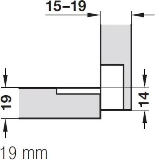 Balama Ușă Flap 2 Bucăți Häfele
