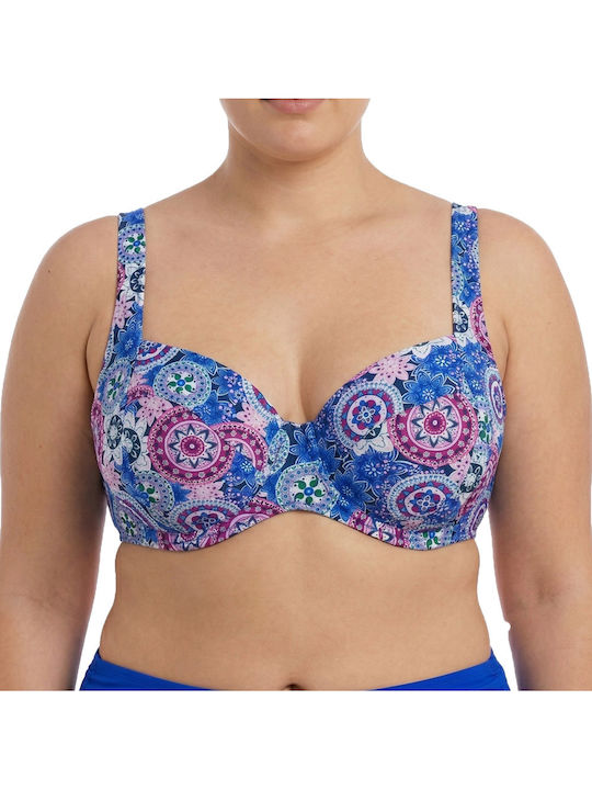 Plus Size Дамски Бански Bikini С Банели Ethnic Син