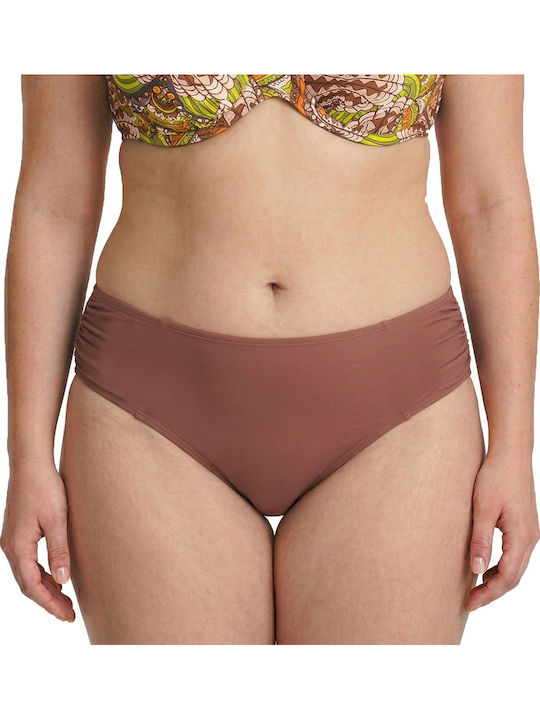 Plus Size Γυναικείο Μαγιό Bikini Μπανέλα Flexfit Cups Ethnic Σοκολά