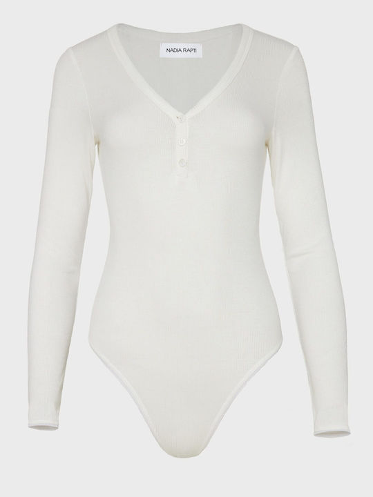 Anasa Bodysuit White Nadia Rapti