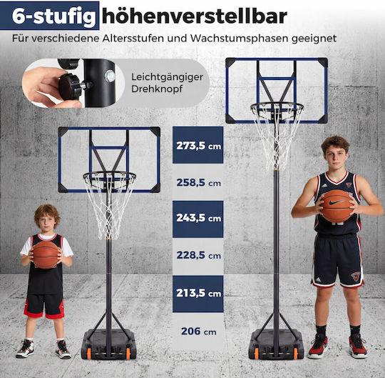 Costway Basketball Hoop with Stand and Adjustable Height