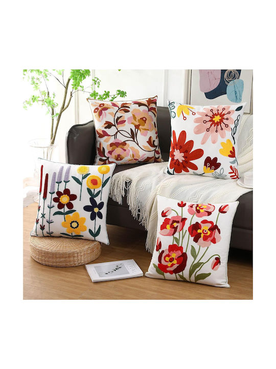 FRIPIA Silk Fashion Mehrfarbiger Dekorativer Kissenbezug 45x45cm