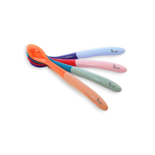 Bo Jungle Baby Set with Spoons with Heat Sensing 4 Pieces