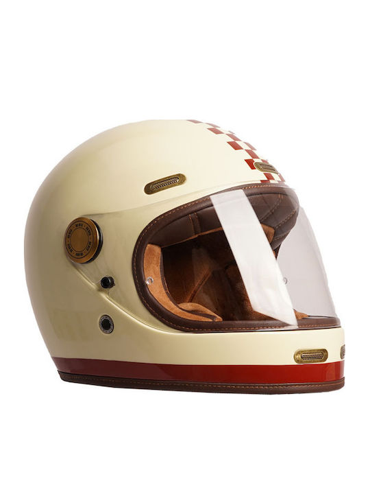 ByCity Roadster III Cream/Red Κράνος Μηχανής Full Face ECE 22.06 1350gr