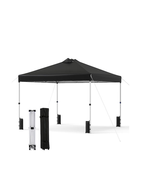 Costway Foldable Garden Gazebo Black 3x3m