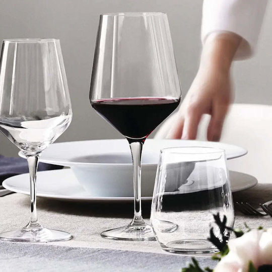 Bormioli Rocco Bormioli Set Glasses for White and Red Wine Glass in Red Colour Goblets 440ml 6 Pieces