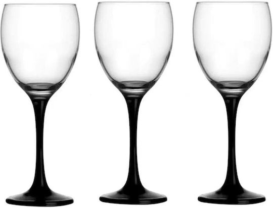 Gurallar Set Brillen für Weißwein aus Glas Kelch 245ml 3 Stück