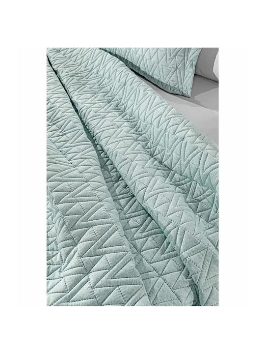 Guy Laroche Kylian Tagesdecken Set Halbdoppel Microfiber Minz 180x240cm 2Stücke