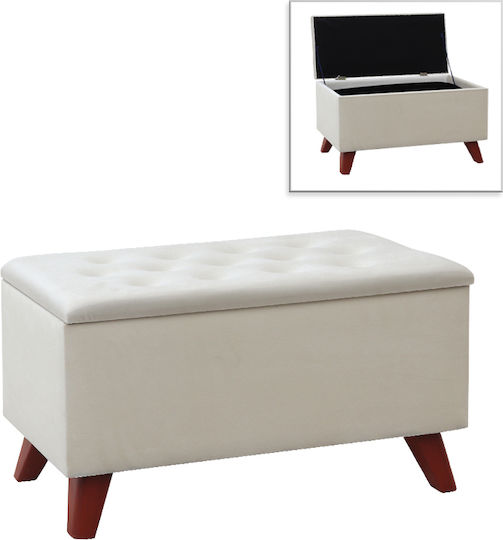 Bankhocker Mit Stauraum Lotus Beige 90x40x50cm