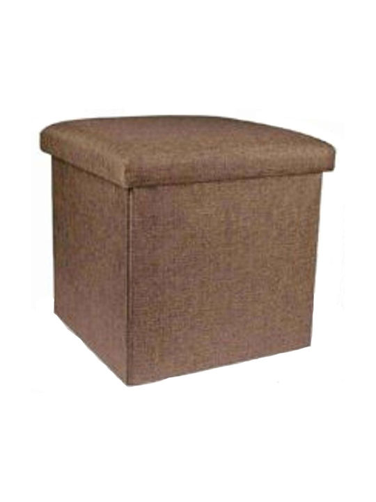 Scaune Camera de zi Cu spațiu de depozitare Tapițat cu Țesătură Maro 30x30x30buc