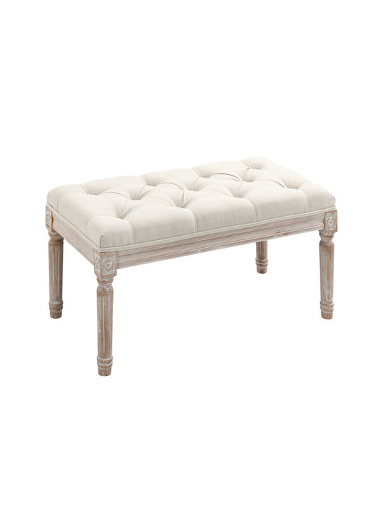 Wooden Beige Bench Stool 80x40x41cm