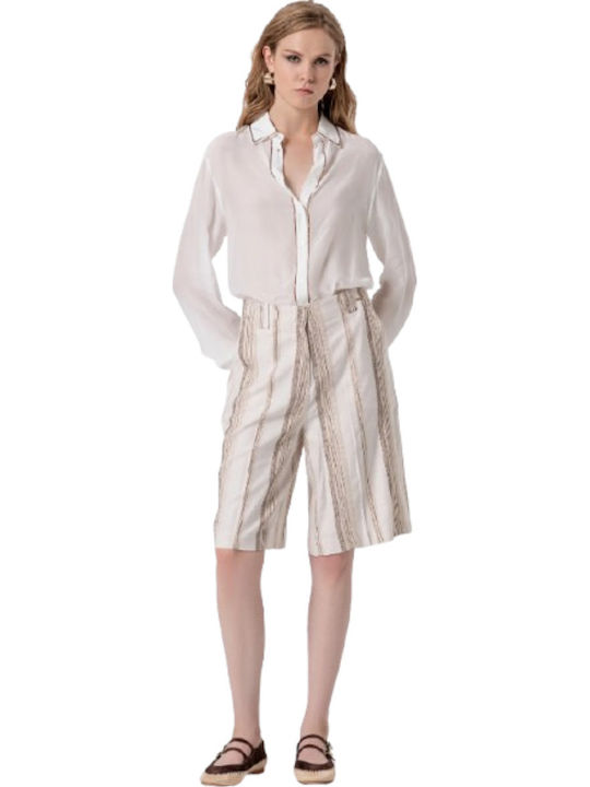 Women's Beige Bermudas