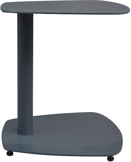 Auxiliary Table for Small Outdoor Spaces Aluminum Gray 40x39x42cm