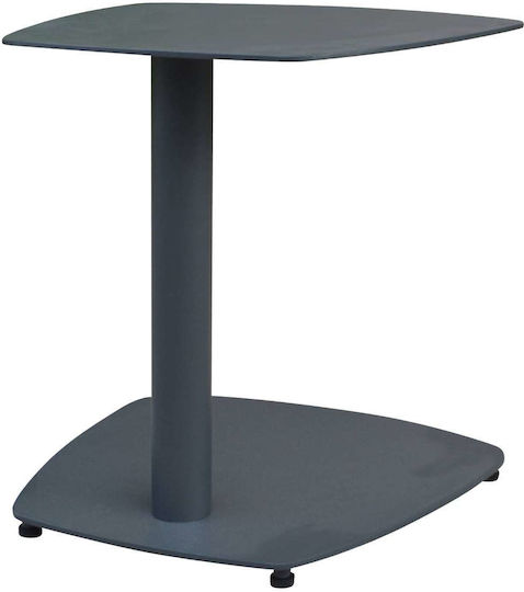 Auxiliary Table for Small Outdoor Spaces Aluminum Gray 40x39x42cm