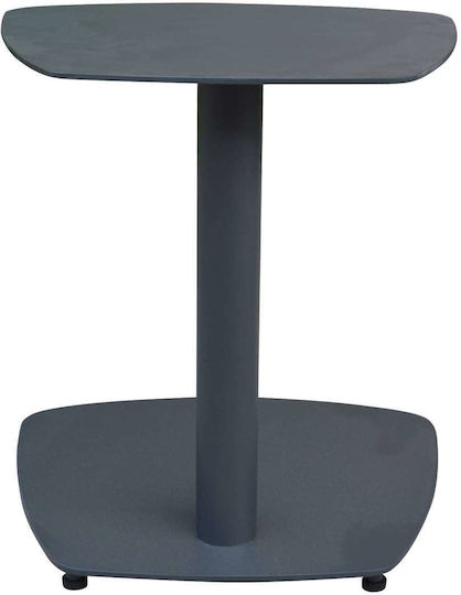 Auxiliary Table for Small Outdoor Spaces Aluminum Gray 40x39x42cm