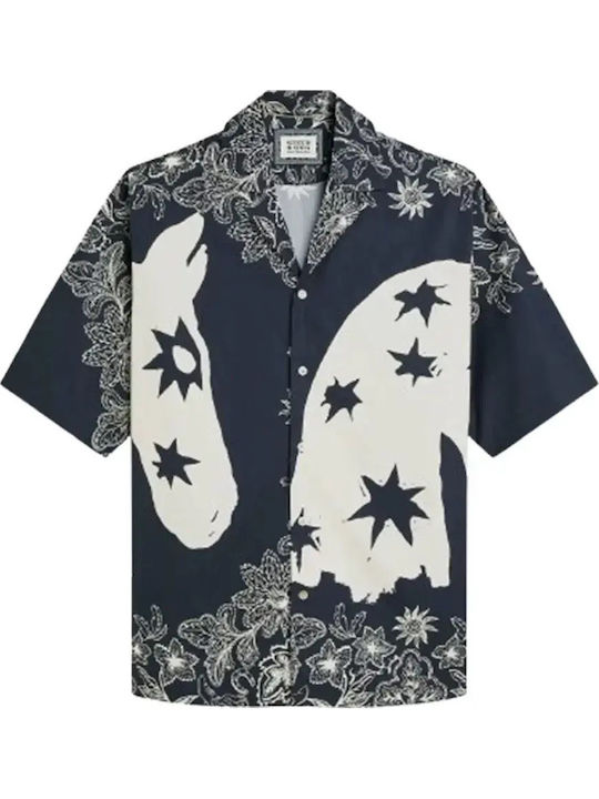 Short Sleeve Shirt In Wide Line Black