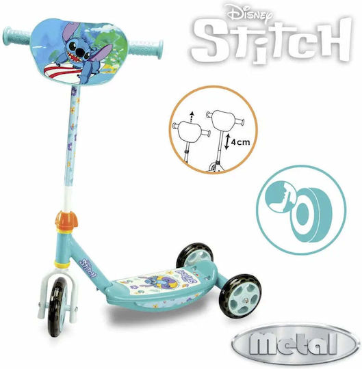 Smoby Παιδικό Πατίνι Stitch Τρίτροχο Γαλάζιο