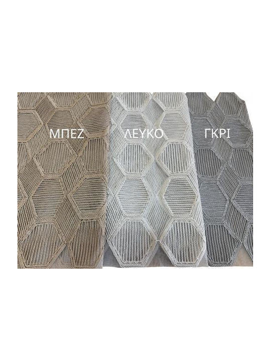 Linea Home Καρέ Τραπεζομάντηλο με Δαντέλα Σετ 5τμχ Cell Γκρι 120x120εκ.