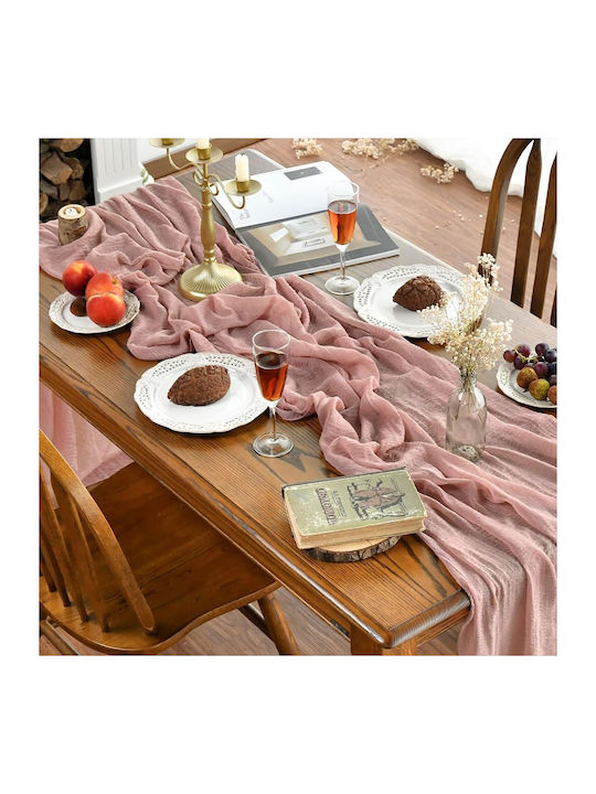 Tischdecke Boho Rosa 90x300cm