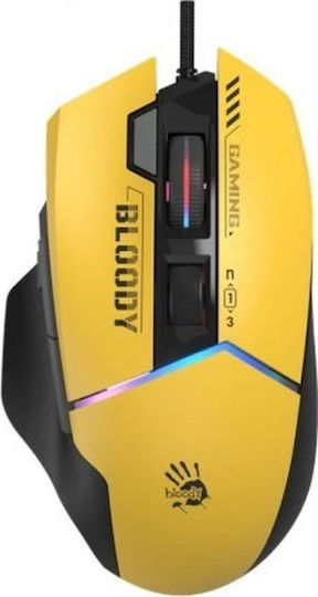 A4Tech Bloody Extra Fire W95Ultra RGB Gaming Mouse Yellow