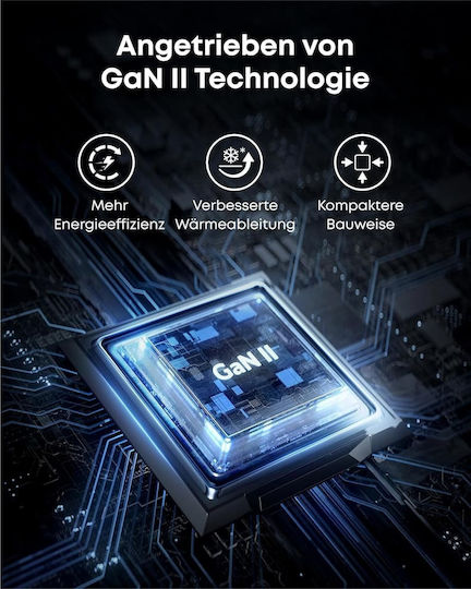 Anker Anker Kabeloser Handyladegerät mit USB-C Ausgangsanschlüsse 65W Schwarz (Nano II)