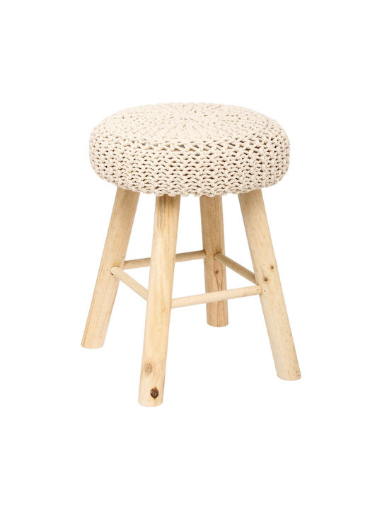 Stool For Kitchen Wooden Suzette Beige 31x31x43cm