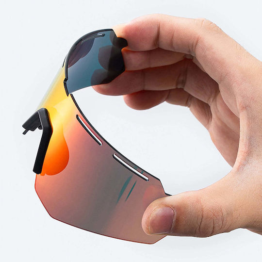 Rockbros Cycling Glasses with Purple Frame & Polarized / Transparent Lenses