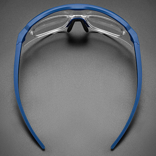 Rockbros Cycling Glasses with Purple Frame & Polarized / Transparent Lenses