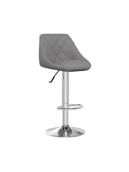 Stool Bar with Back & Adjustable Height Gray 2pcs 44x46x82-103cm
