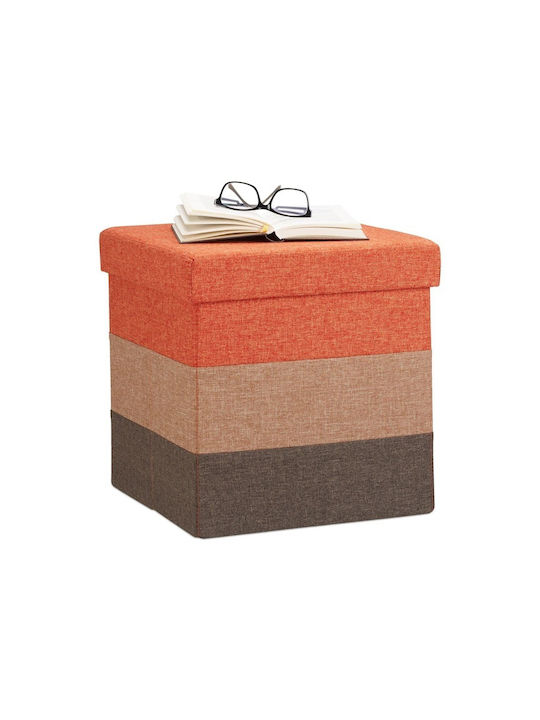 Scaune Camera de zi Cu spațiu de depozitare Tapițat cu Piele Ecologică Multicolor 38x38x38buc