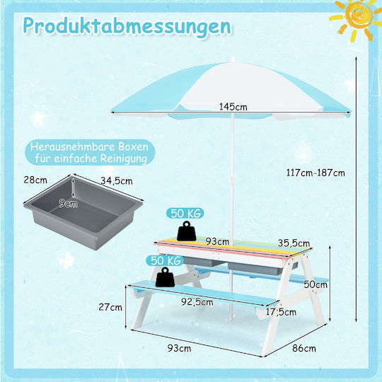 Kinder Tische aus Kunststoff Beiges Costway