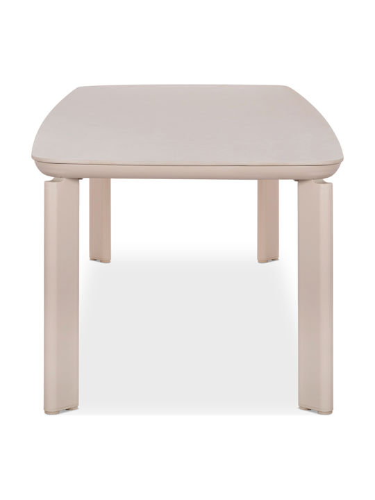 Symetron Esszimmer- und Küchentisch Aluminium Crem 240x100x76cm