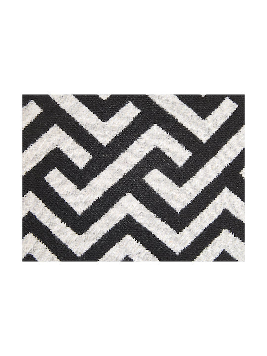 Beliani Sofa-Kissen Schwarz und Weiß 45x45cm
