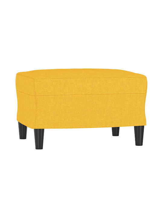 Fabric Upholstered Yellow Light Footstool 60x50x41cm