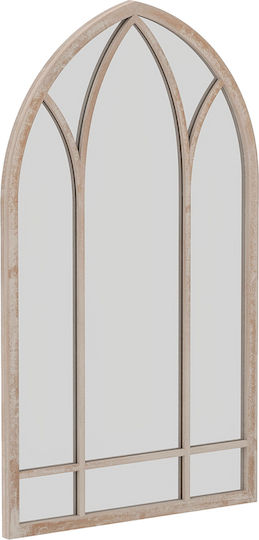 Costway Wandspiegel mit Grauem Metallrahmen 83x48cm