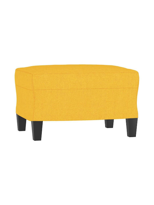 Fabric Upholstered Yellow Light Footstool 60x50x41cm