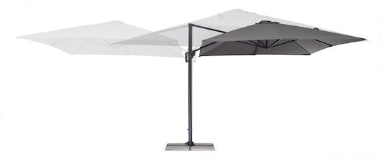 Umbrelă Suspendată Pătrată Din Aluminiu Porto Gri 3x3m