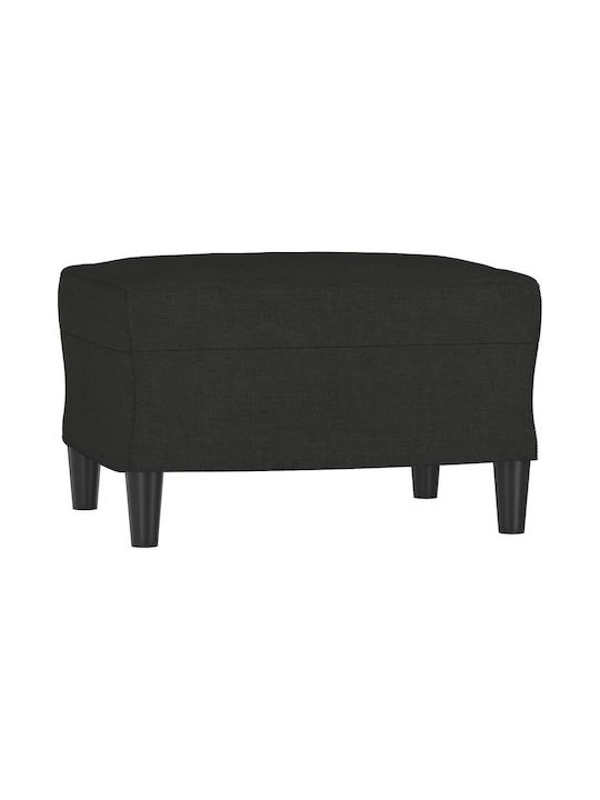 Fabric Upholstered Black Footstool 60x50x41cm