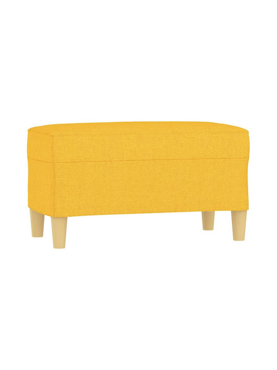 Fabric Upholstered Bench Stool Open Yellow 70x35x41cm